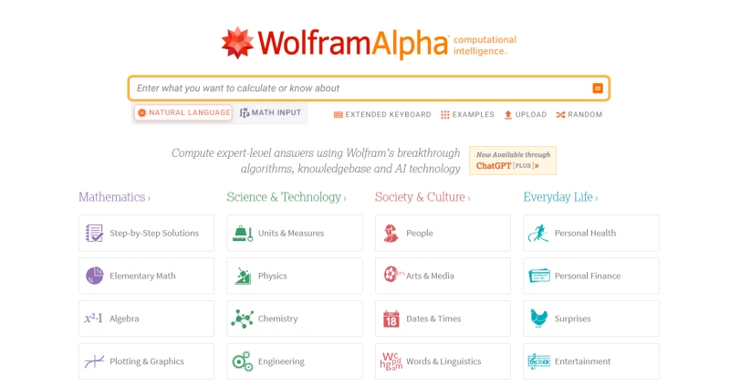 Wolframalpha - 基于AI技術的搜索引擎 | 27PR跨境電商導航